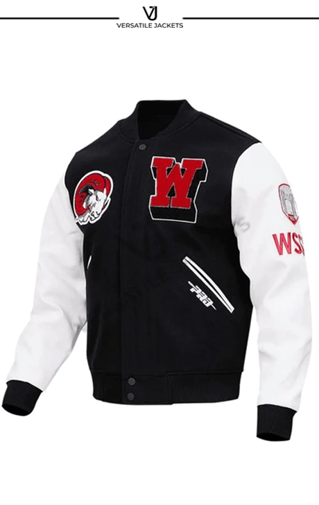 Men's Pro Standard Winston-Salem State Rams Classic Wool Full-Zip Varsity Jacket - Black - Versatile Jackets
