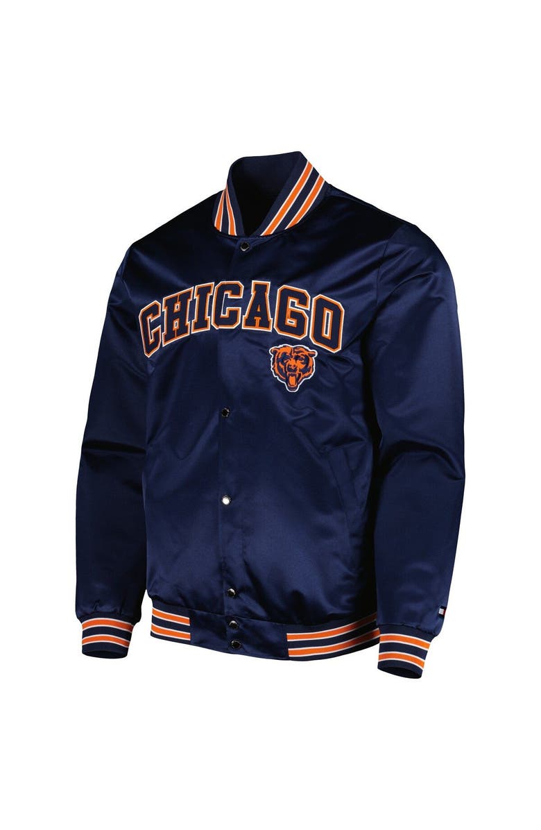 Men's Tommy Hilfiger Navy Chicago Bears Elliot Varsity Full-Snap Jacket - Versatile Jackets