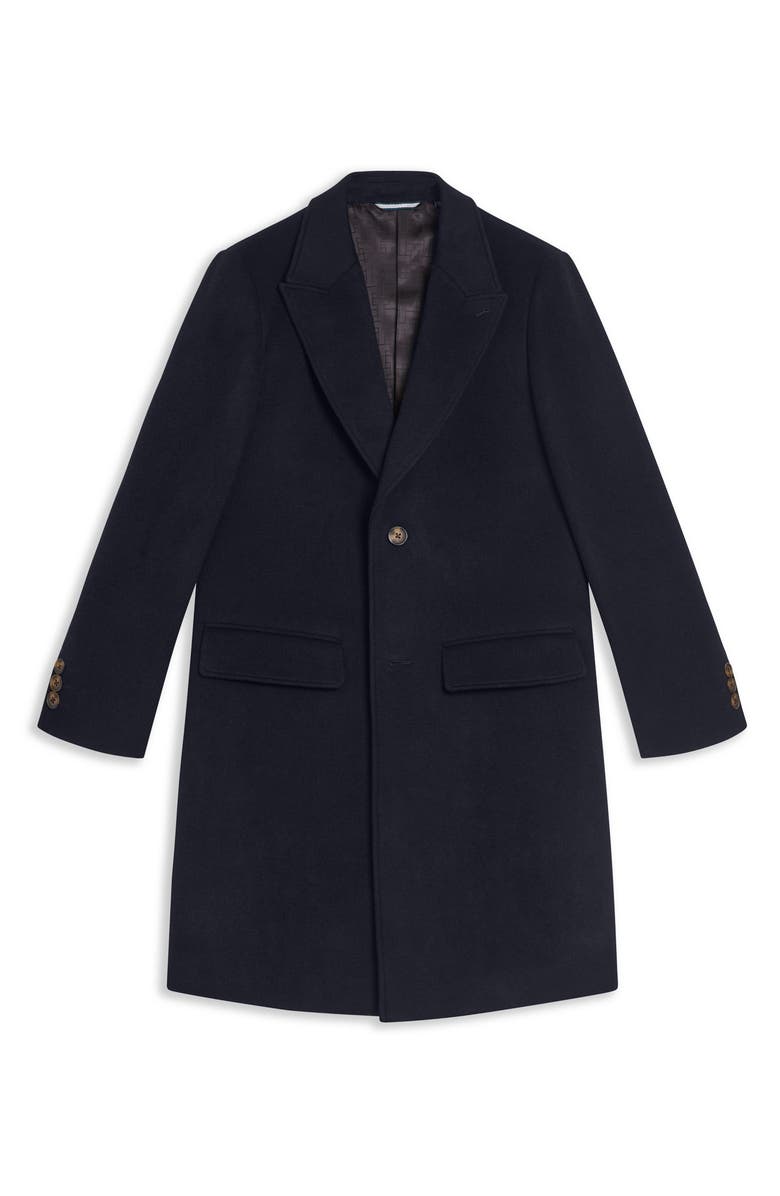 Peak Lapel Wool Blend Coat - Versatile Jackets