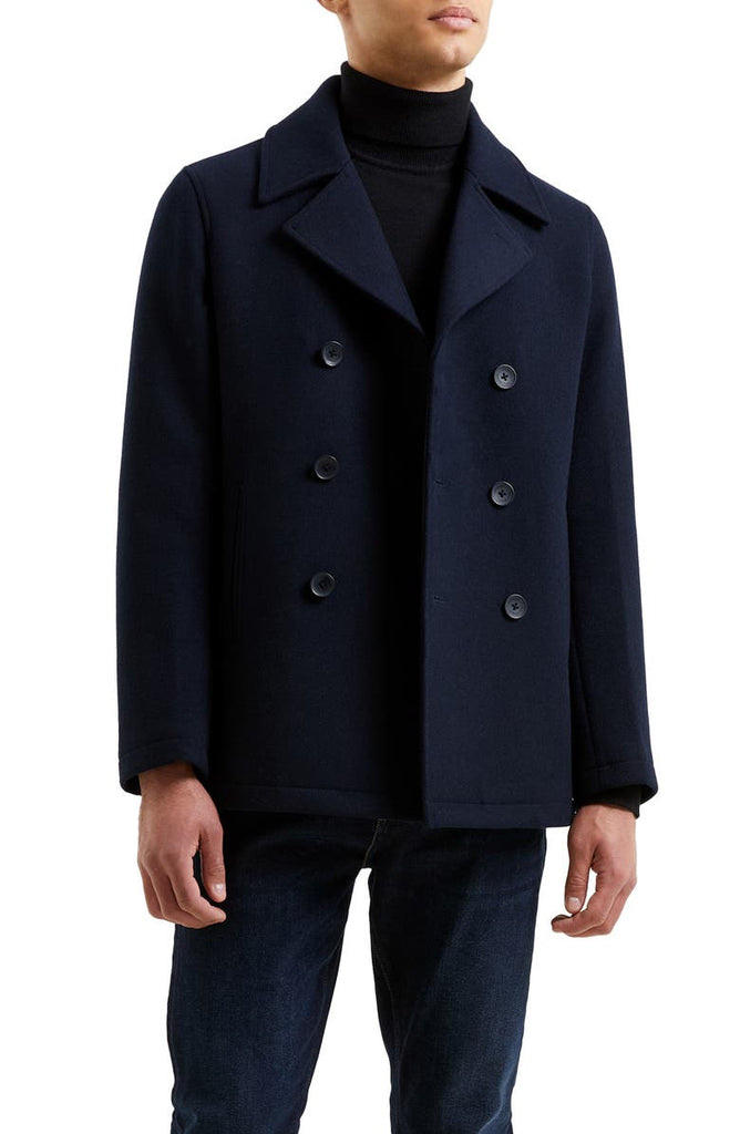 Wool Blend Peacoat - Versatile Jackets