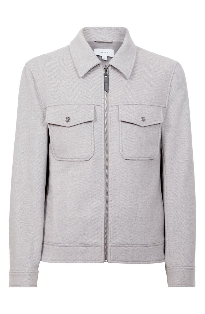 Peridoe Wool Blend Felted Herringbone Jacket - Versatile Jackets