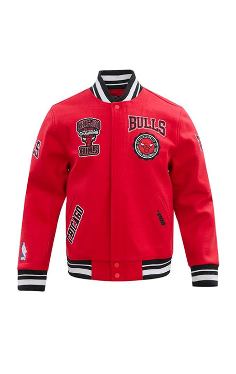 CHICAGO BULLS RED SATIN VARSITY JACKET - Versatile Jackets