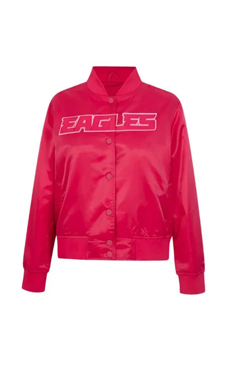 Philadelphia Eagles Triple Pink Satin Jacket - Versatile Jackets