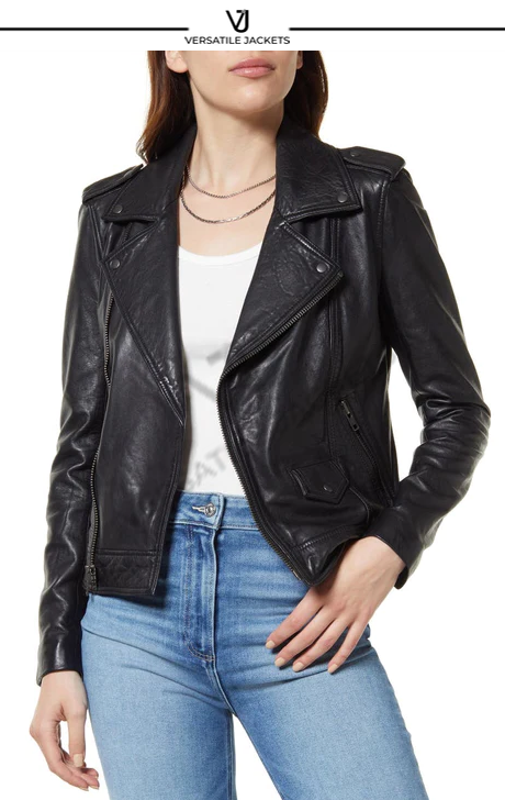 Women Leather Biker Jacket - Versatile Jackets