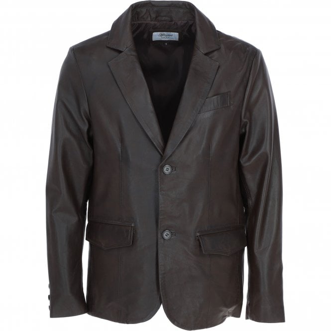 Classic Men's Leather Blazer