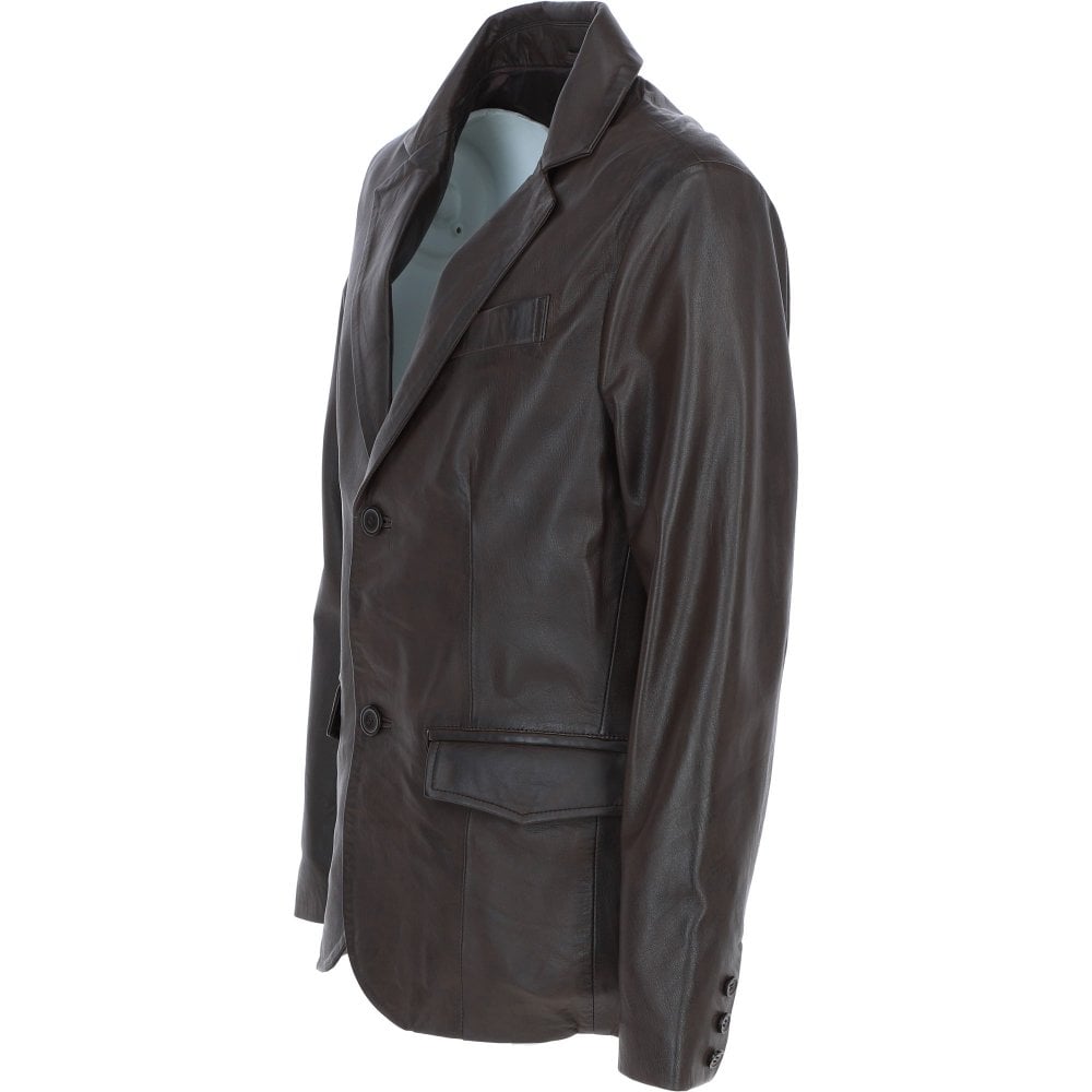 Classic Men's Leather Blazer