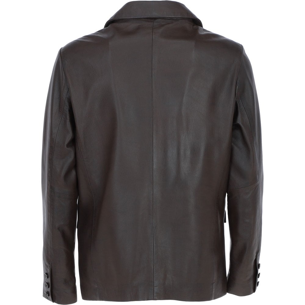 Classic Men's Leather Blazer