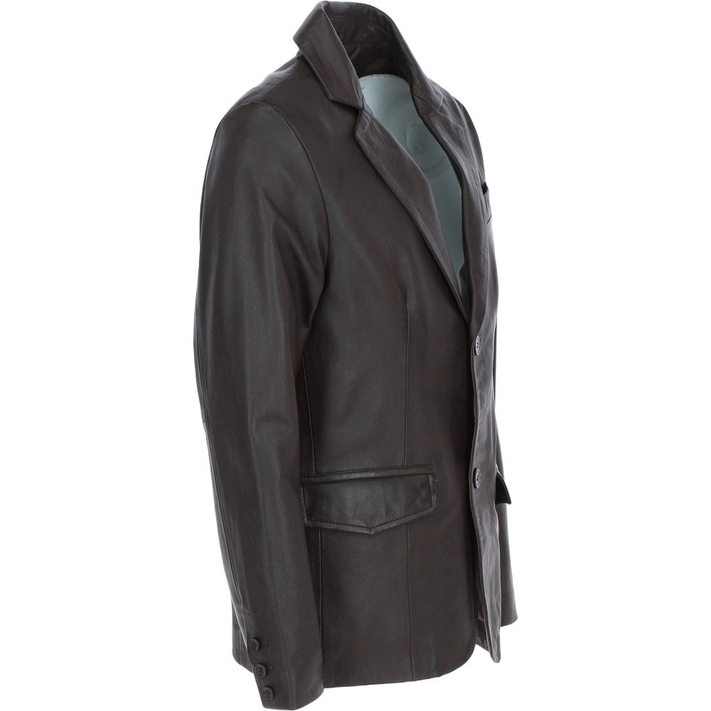 Classic Men's Leather Blazer