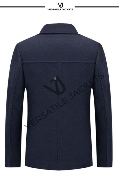 Men's Short Wool Blend Jacket 