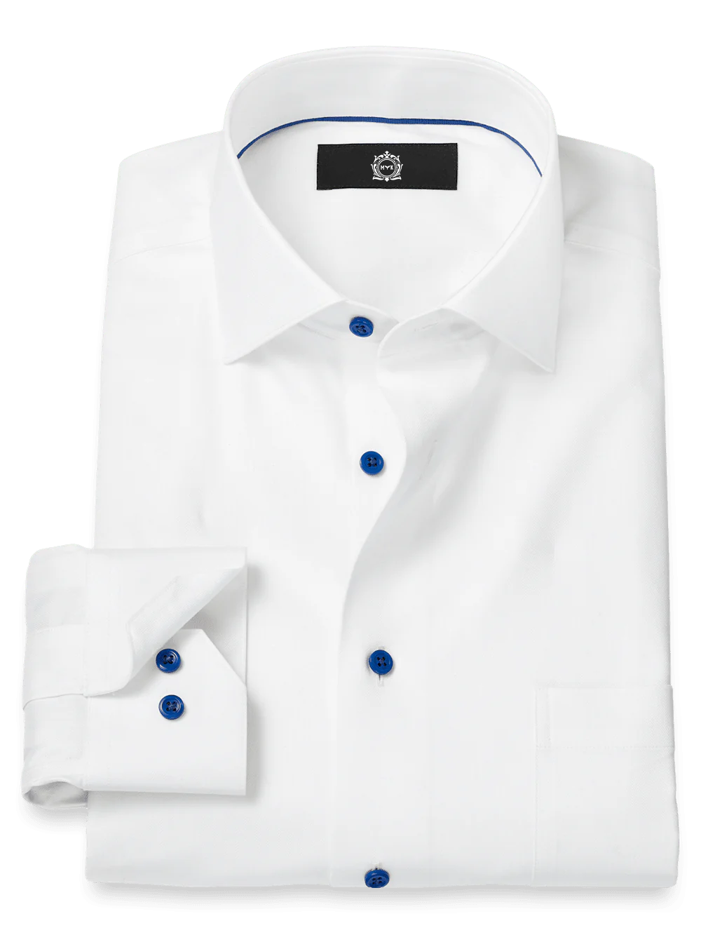 Wrinkle-Free Herringbone Dress Shirt 