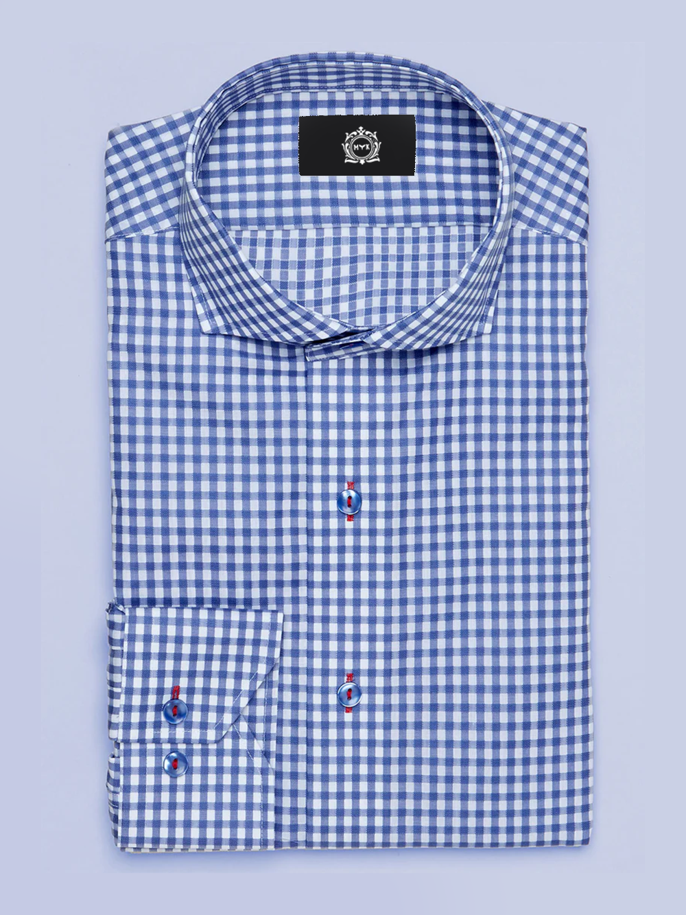 MYK Navy Check Shirt