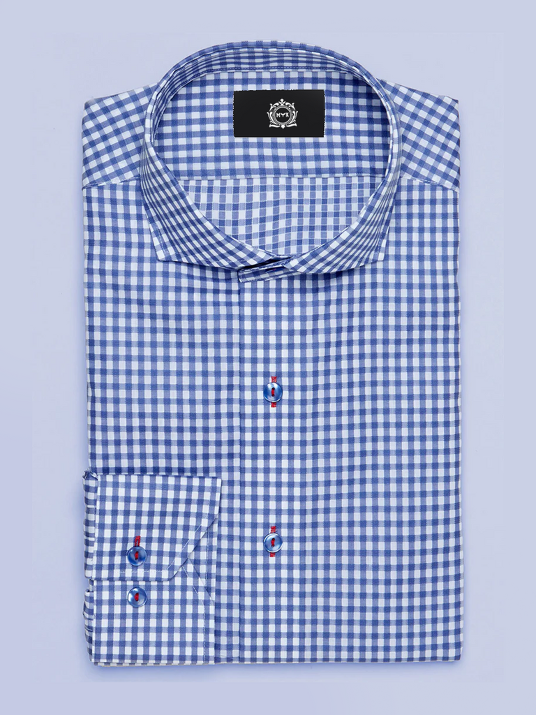 MYK Navy Check Shirt – Maxwell Edition