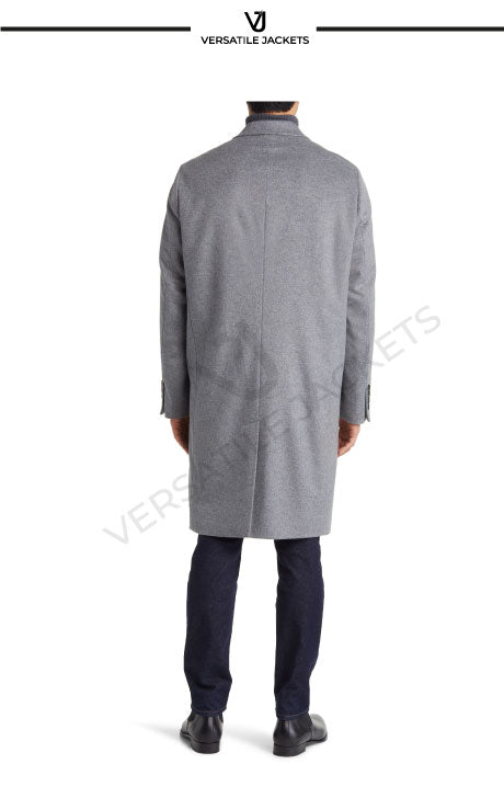 Wool and Cashmere Overcoat Light grey