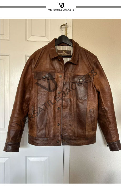 Buffalo Jackson Driggs Dark Brown Leather Jacket