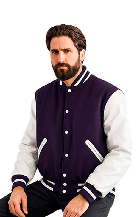 Men’s Classic Letterman Varsity Baseball Jacket