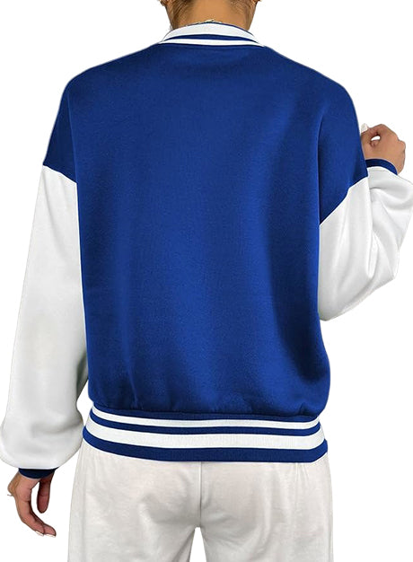 Women Varsity Letterman Jacket Blue