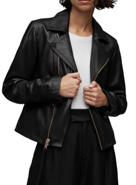 Vela Leather Biker Jacket