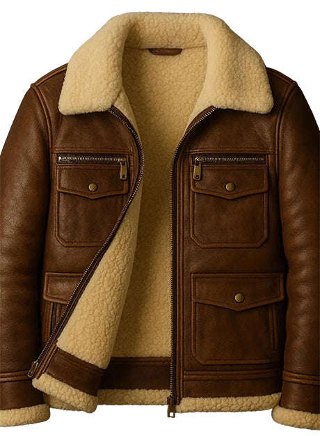 Sheepskin Shearling Aviator Jacket