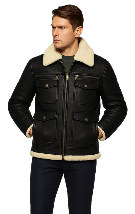 Sheepskin Shearling Aviator Jacket