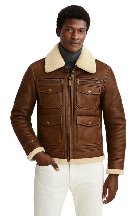Sheepskin Shearling Aviator Jacket