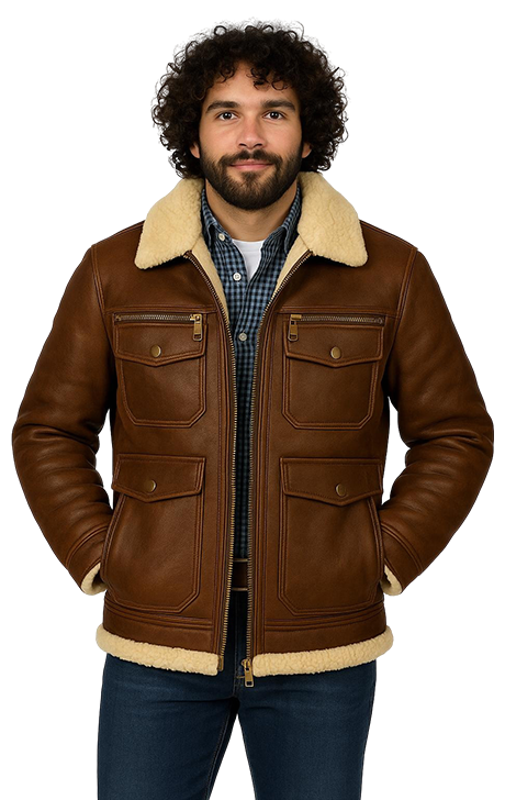 Sheepskin Shearling Aviator Jacket