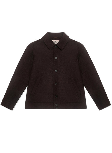 Brown Flannel Button