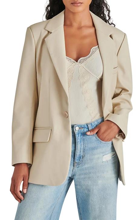 Imaan Faux Leather Blazer