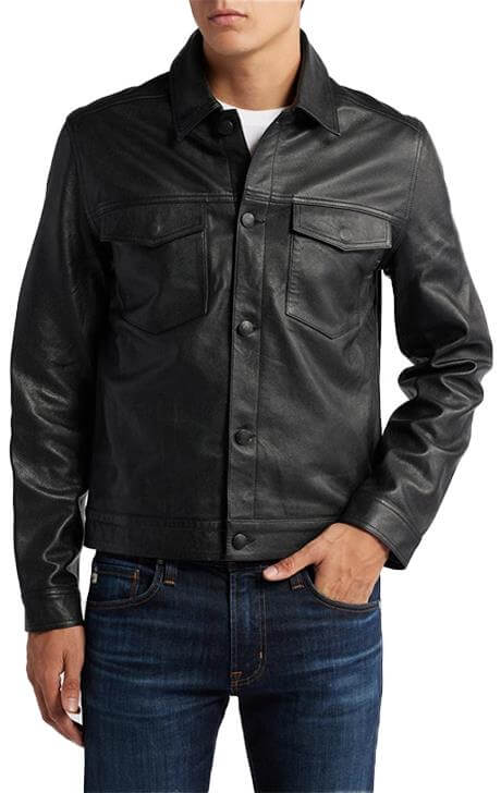 Premium Leather Trucker Jacket