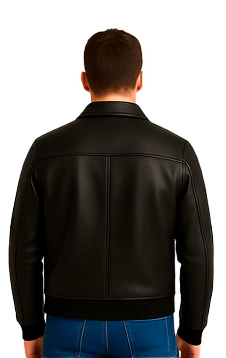 Classic Black Leather Moto Jacket