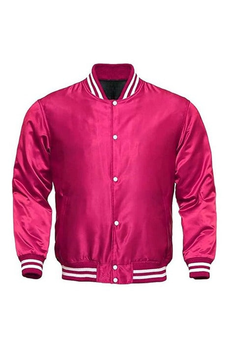 HOT PINK SATIN JACKET - Versatile Jackets