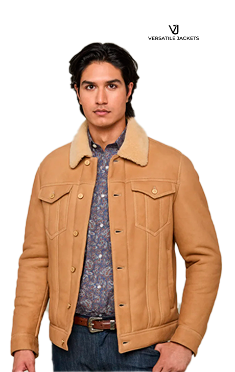 Mens Shearling Trucker Jacket